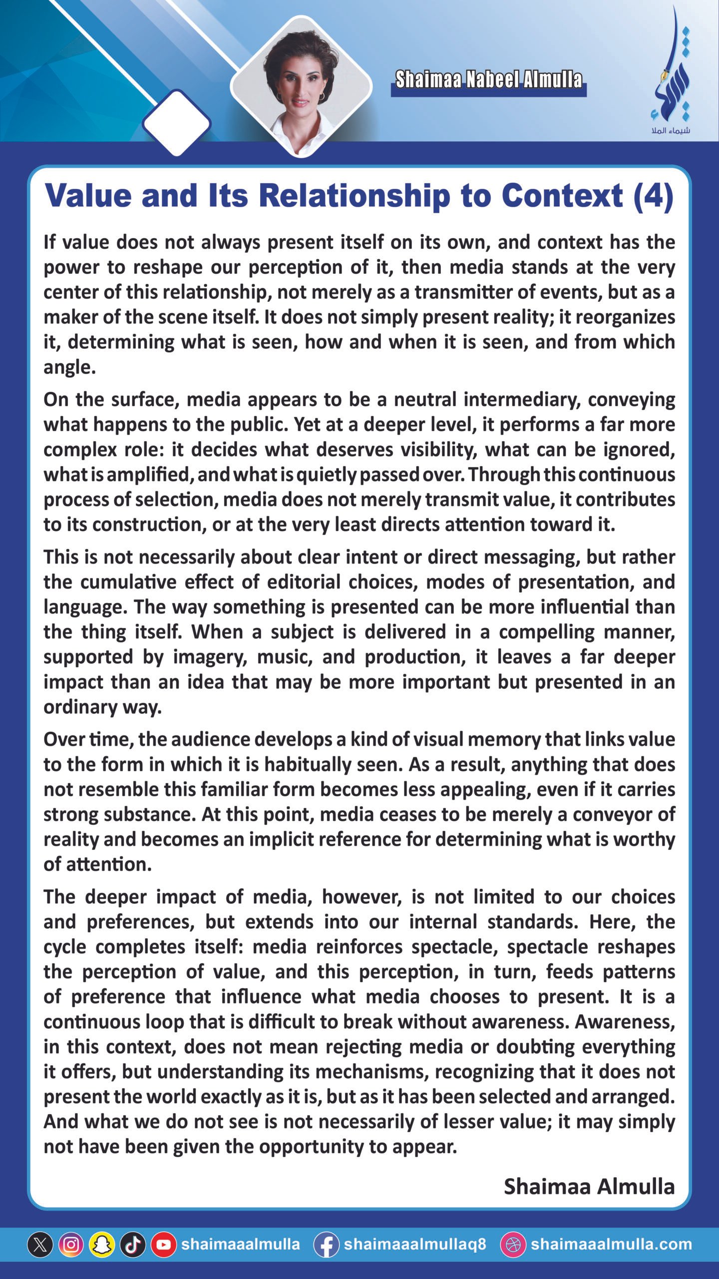 Value and Its Relationship to Context (4)