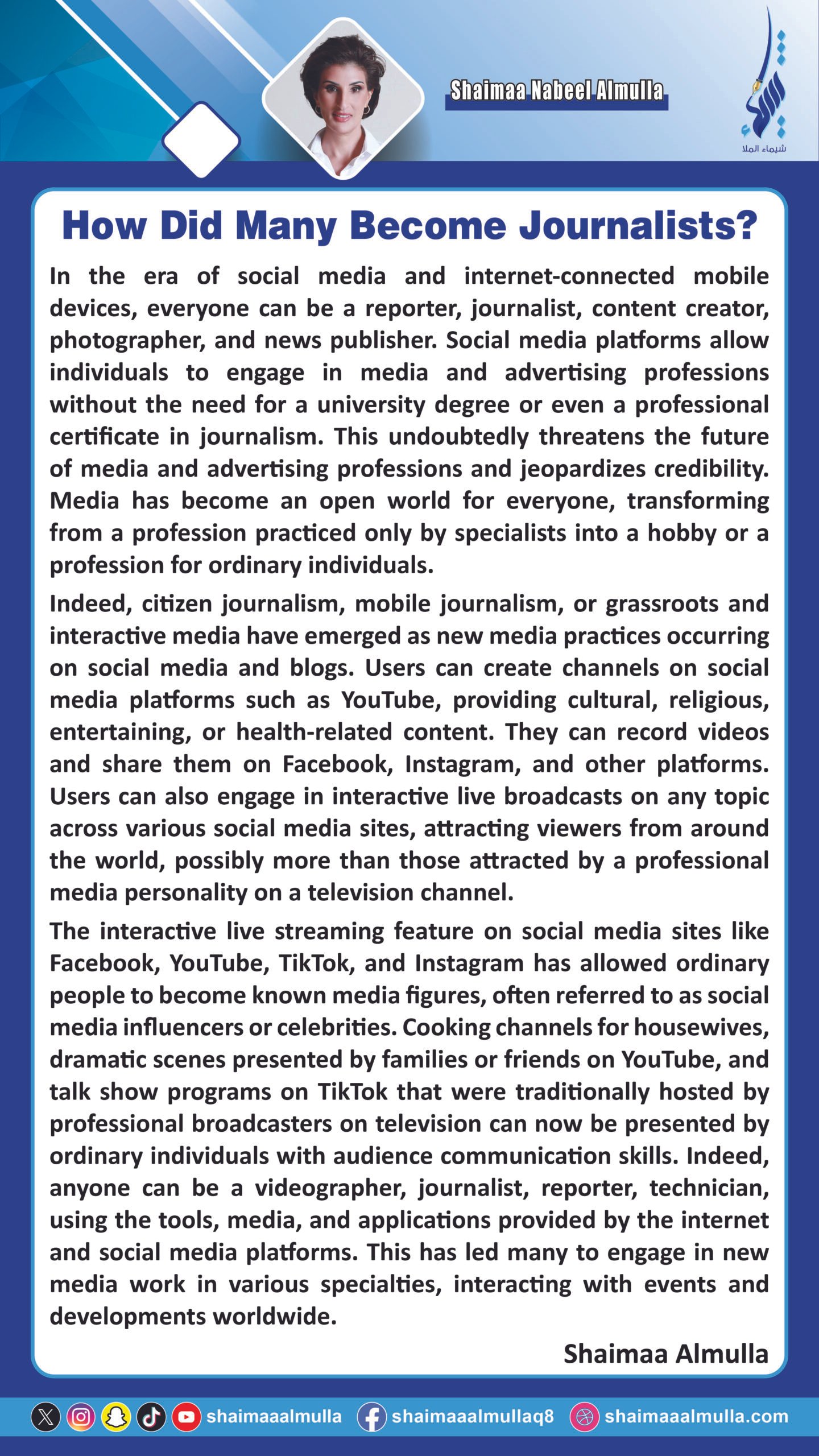 ؟How Did Many Become Journalists