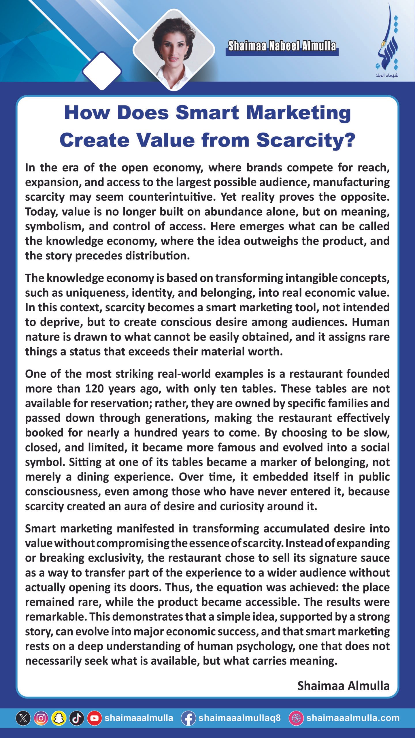 How Does Smart Marketing Create Value from Scarcity?